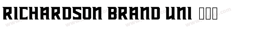 Richardson Brand Uni字体转换